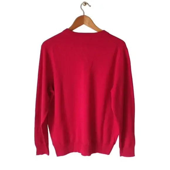 Daniel Bishop Red Merino Wool Sweater Size Large - Picture 2 of 5